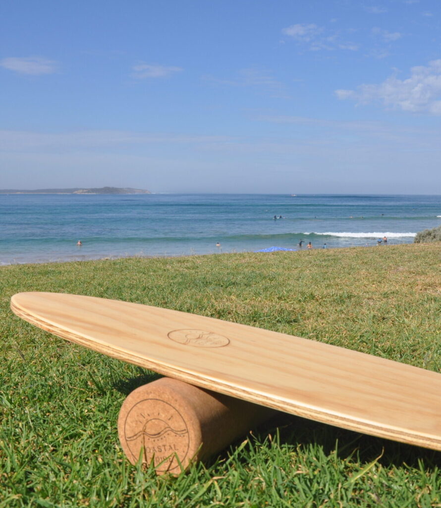 Australian-made wooden surf balance board gift idea Coastal Tribe